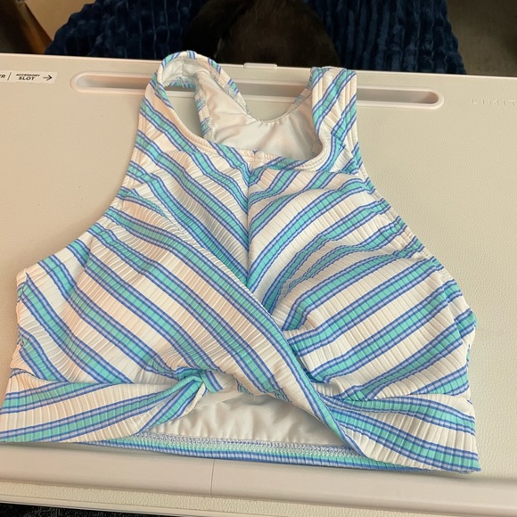 NWOT Splendid horizon line high neck swim top - Picture 2 of 12